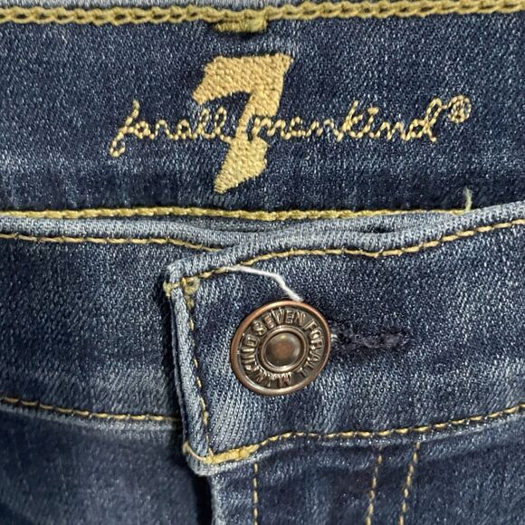 7 For All Mankind HIGHWAIST SLIM KICK Jeans Women’s 27 Medium Wash Stretch Denim - Picture 8 of 11